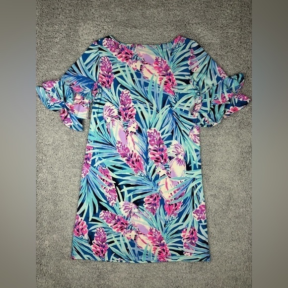 Lilly Pulitzer Dress Womens Mini Lula Peacock Bright Tropical Resortwear Vaca - Picture 5 of 5